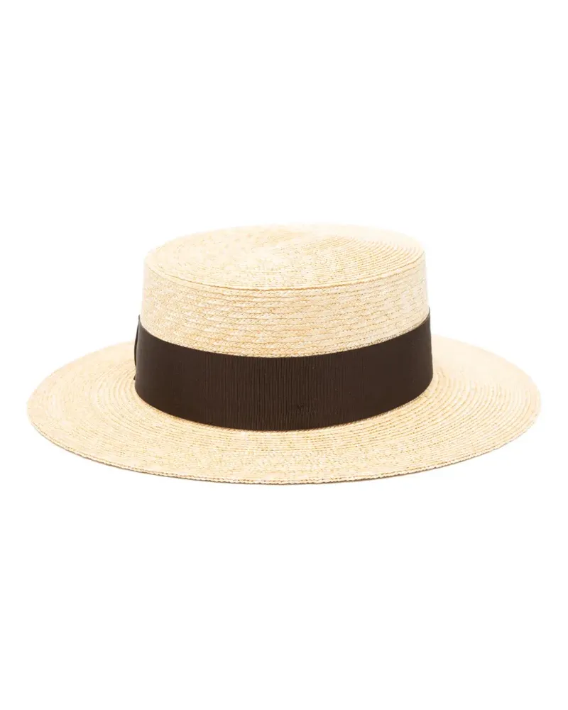 Borsalino Hut mit Ripsbandbesatz - Nude Nude