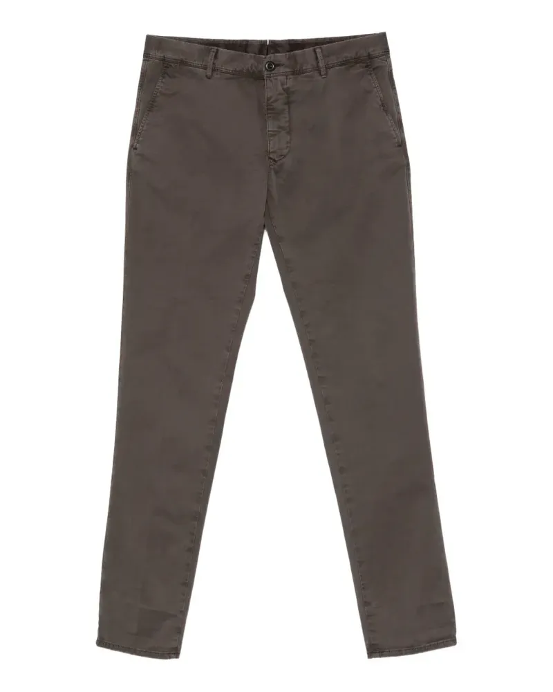 Incotex Tapered-Hose mit Gürtelschlaufen - Braun Braun
