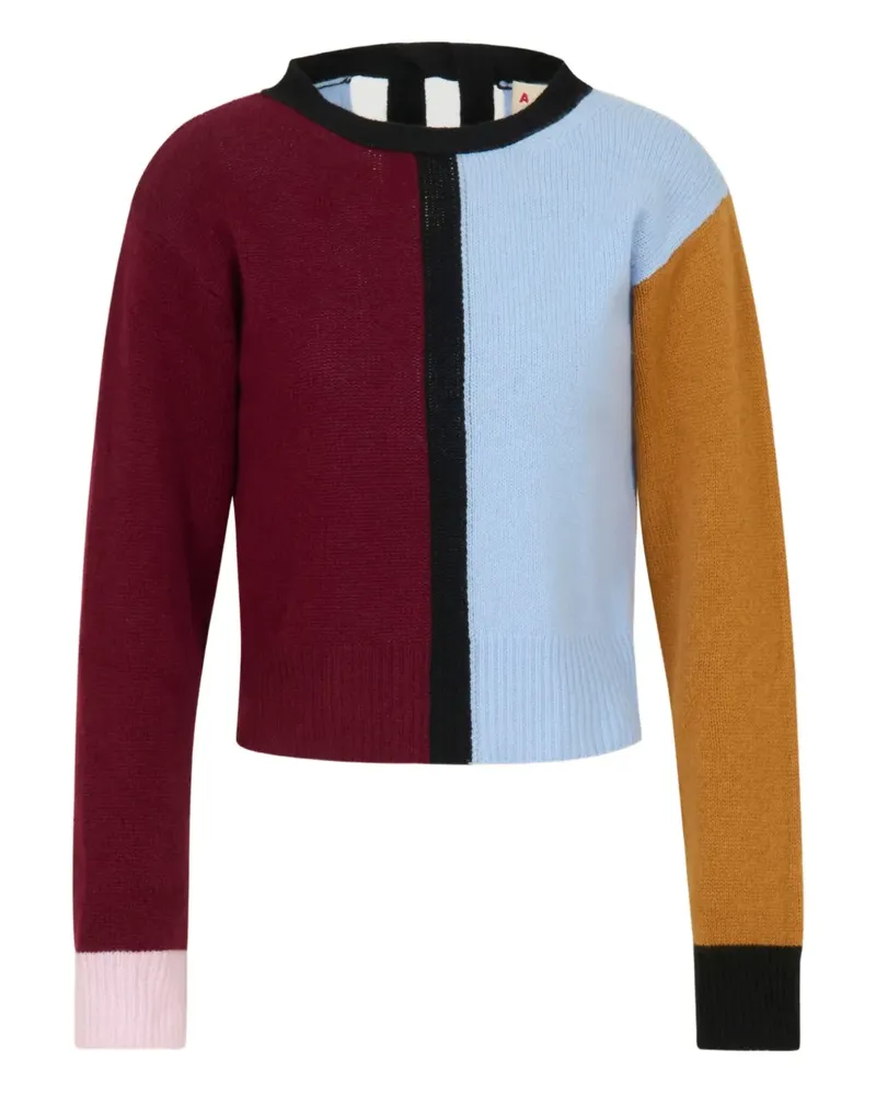 Marni Pullover in Colour-Block-Optik - Blau Blau