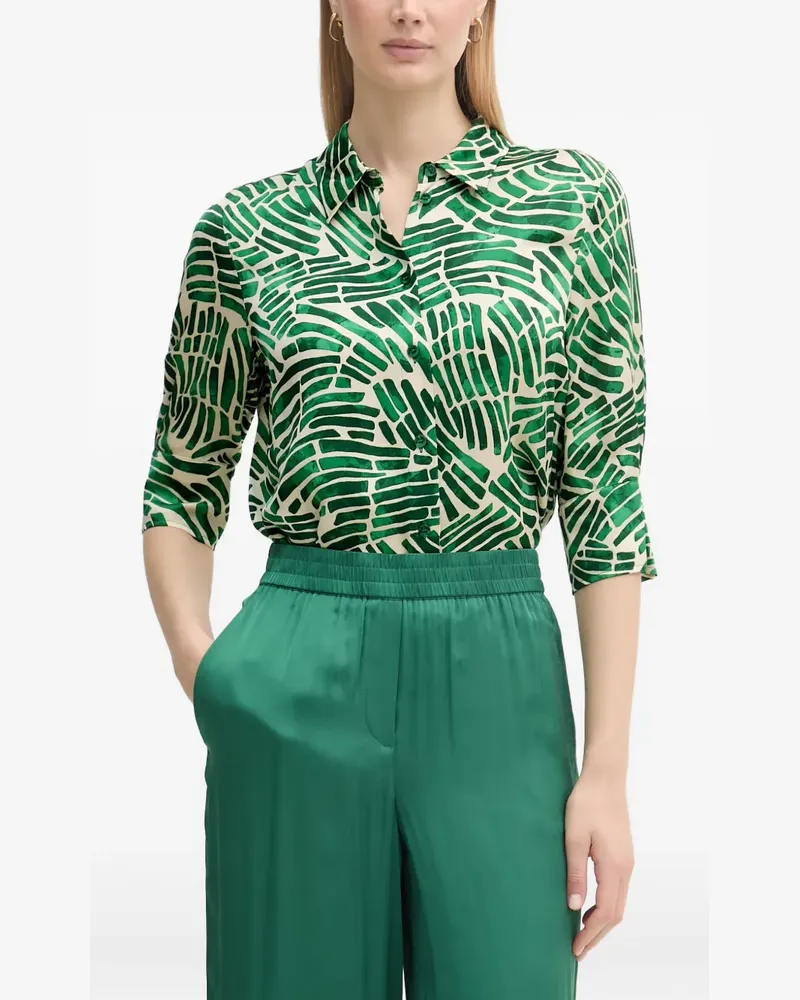 MARC AUREL abstract-print button-up shirt - Grün Grün