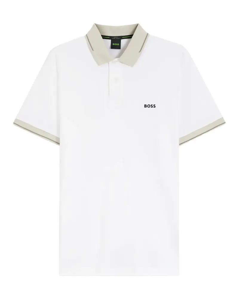HUGO BOSS Poloshirt mit Logo-Print - Weiß Weiß