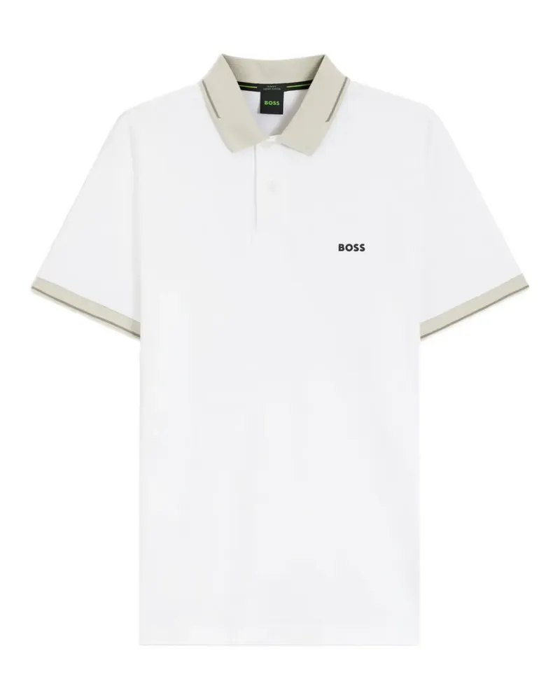HUGO BOSS Poloshirt mit Logo-Print - Weiß Weiß