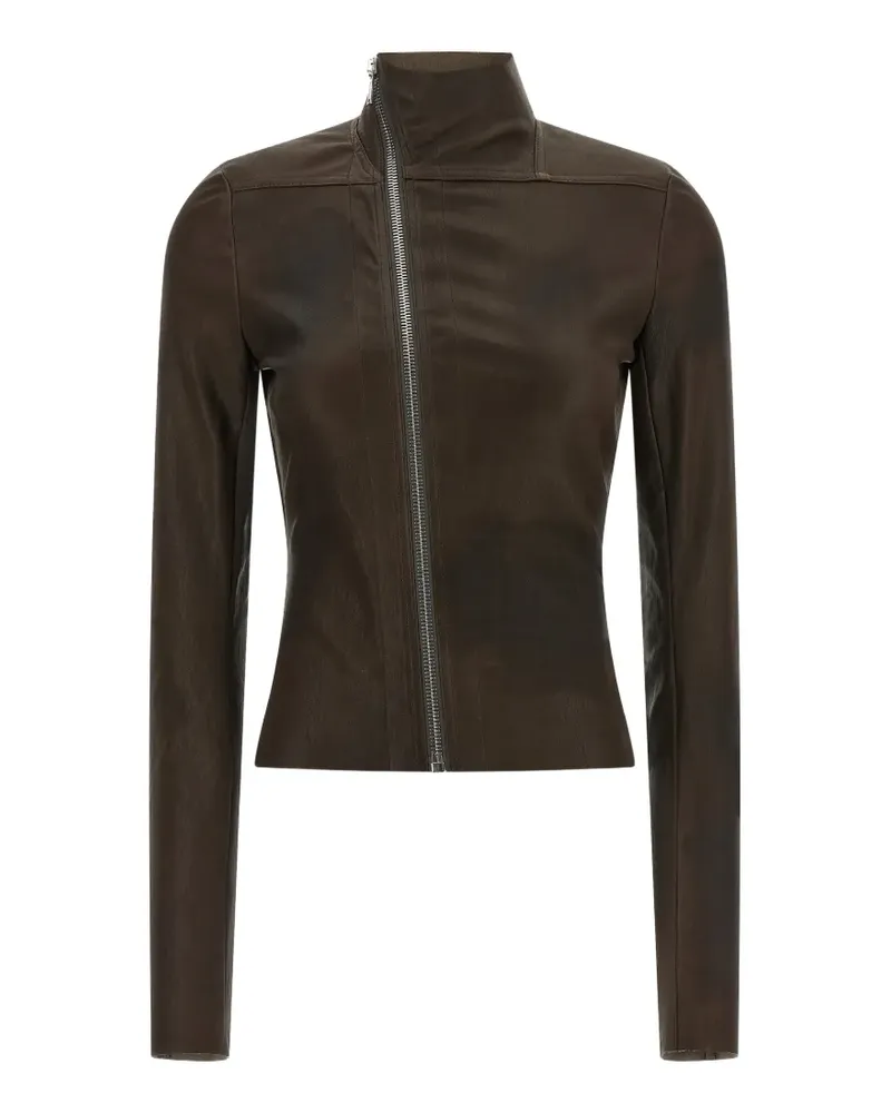 Rick Owens Tower Gary JKT asymmetrical-zip jacket - Braun Braun