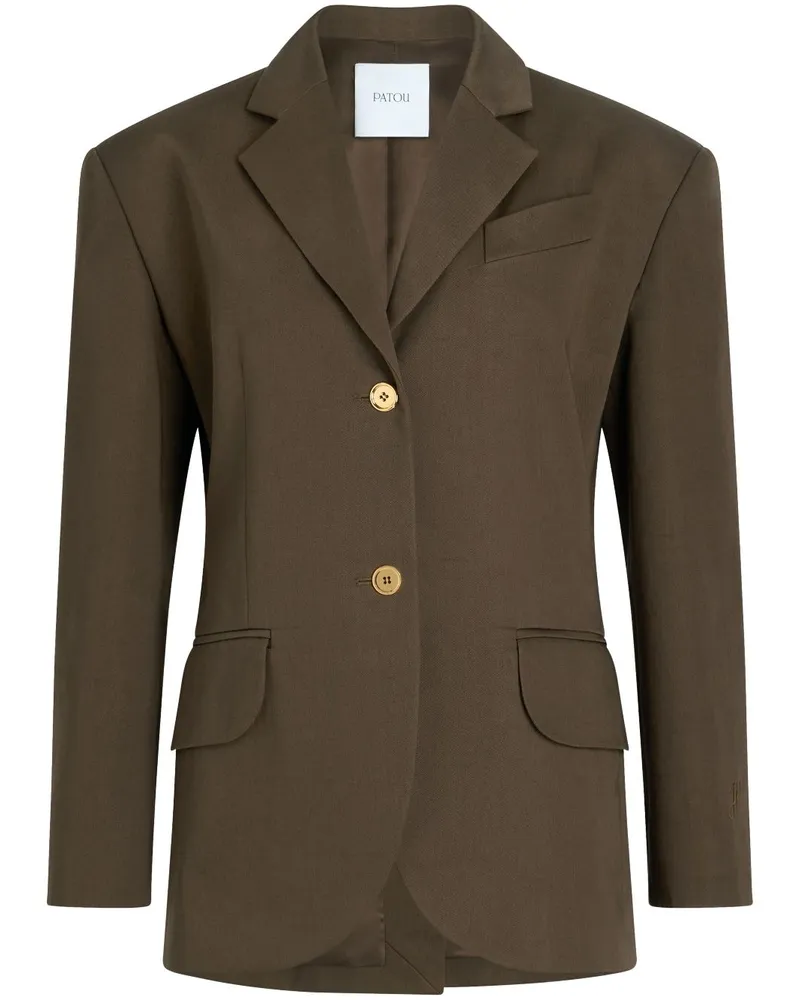 Patou Gabardine-Jacke mit Gürtel - Braun Braun