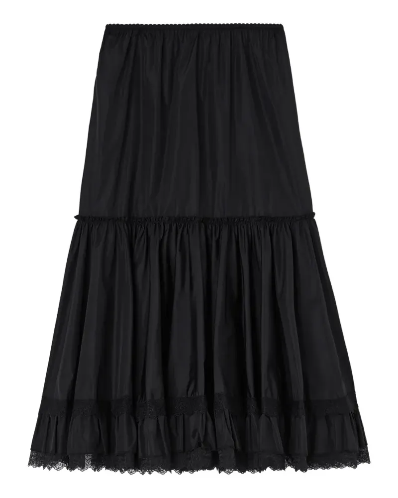 Ganni Rock aus Fliegengewicht-Nylon - Schwarz Schwarz