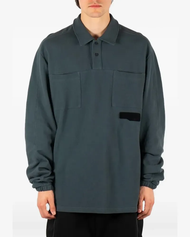 GR10K long-sleeve piqué polo shirt - Grau Grau