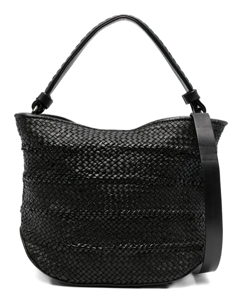 Reptile's House Gewebte Handtasche - Schwarz Schwarz