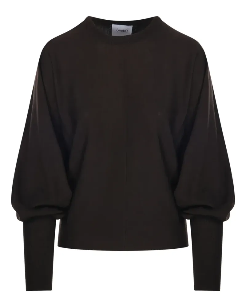 NUDE Pullover mit Ballonärmeln - Braun Braun