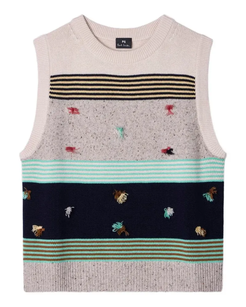 Paul Smith embroidered sleeveless sweater - Nude Nude