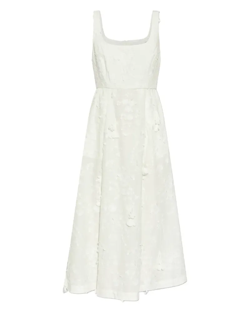 MUNTHE Fronia Kleid mit Blumenstickerei - Weiß Weiß