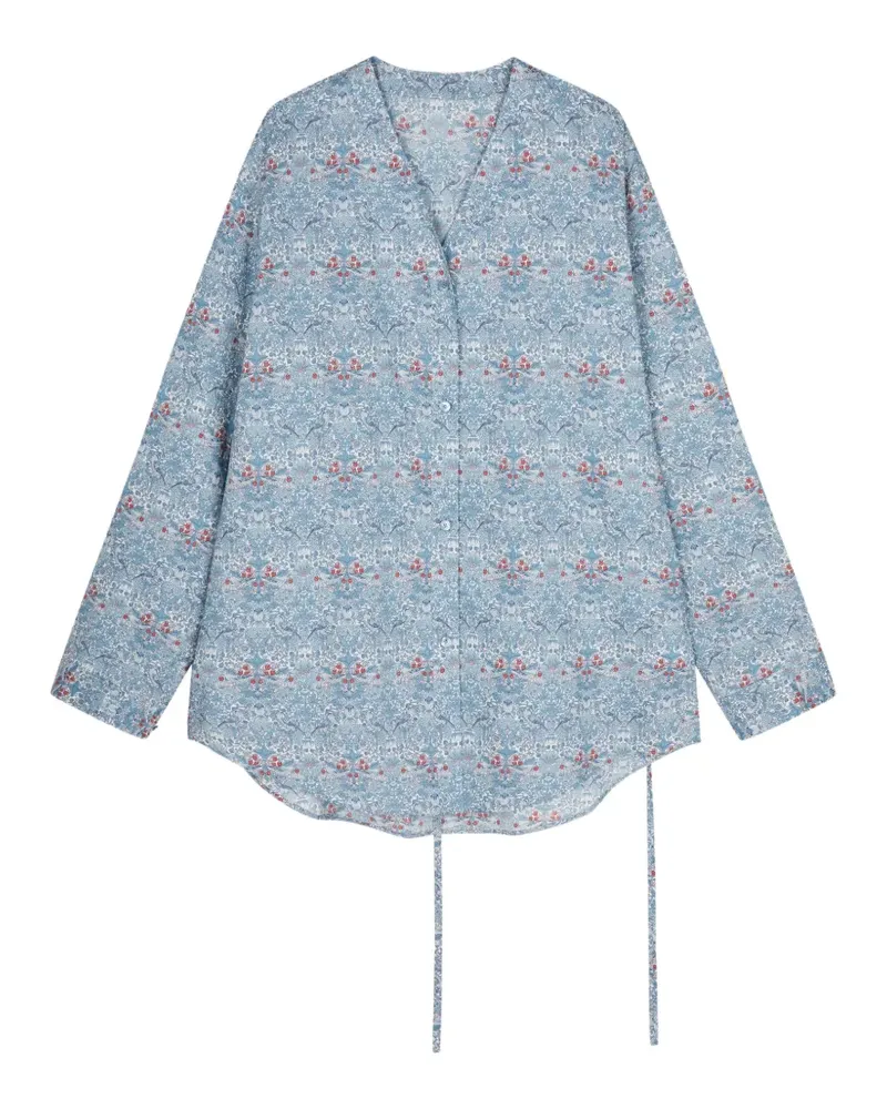 JNBY Bluse mit V-Ausschnitt - Blau Blau