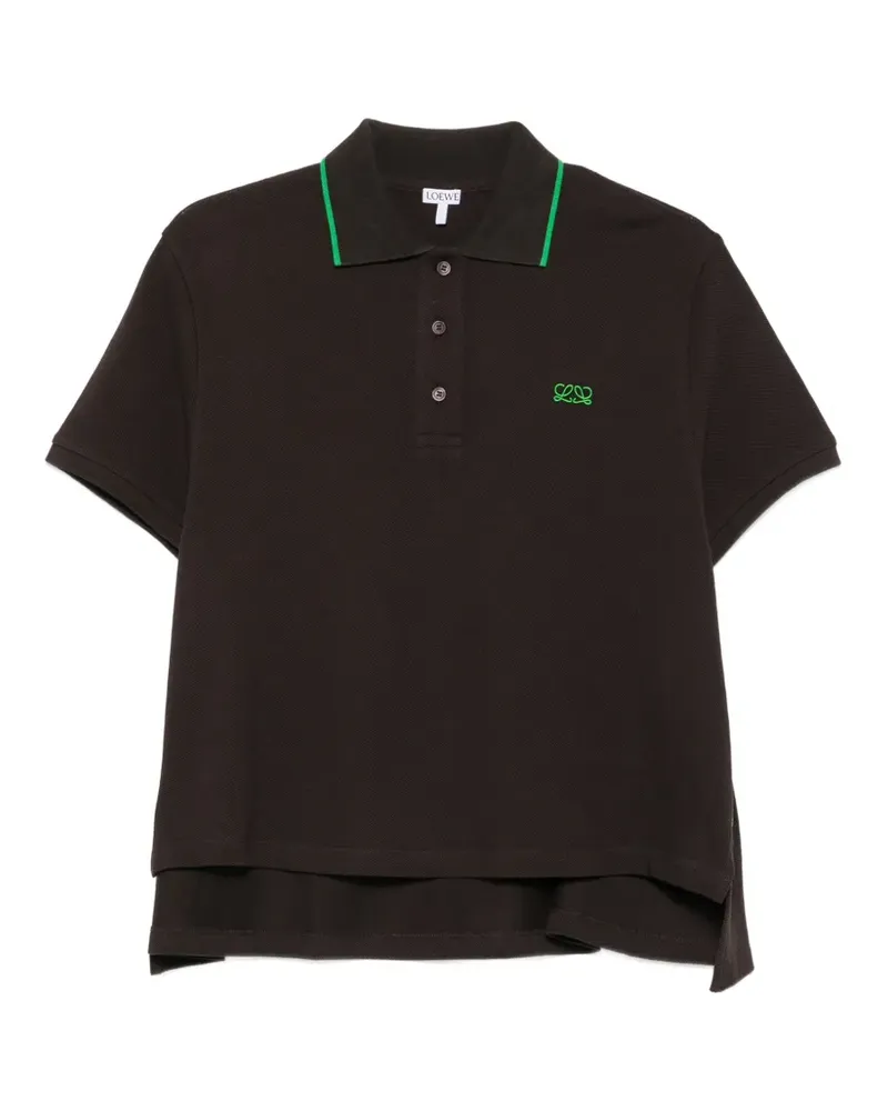 Loewe Poloshirt mit Logo-Stickerei - Schwarz Schwarz