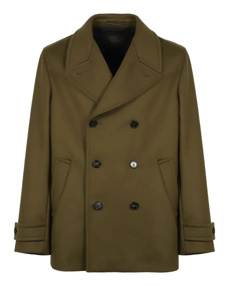 Slowear double-breasted coat - Grün Grün