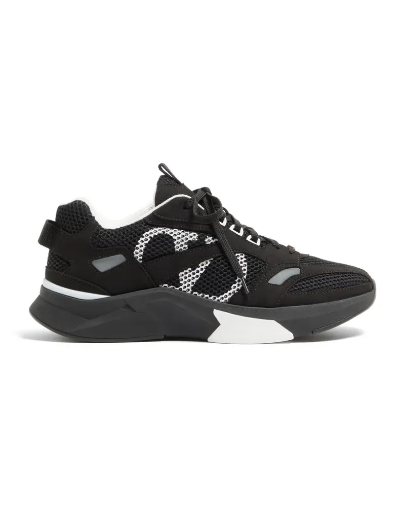 Valentino Garavani Demivee sneakers in mesh fabric with suede inserts - Schwarz Schwarz