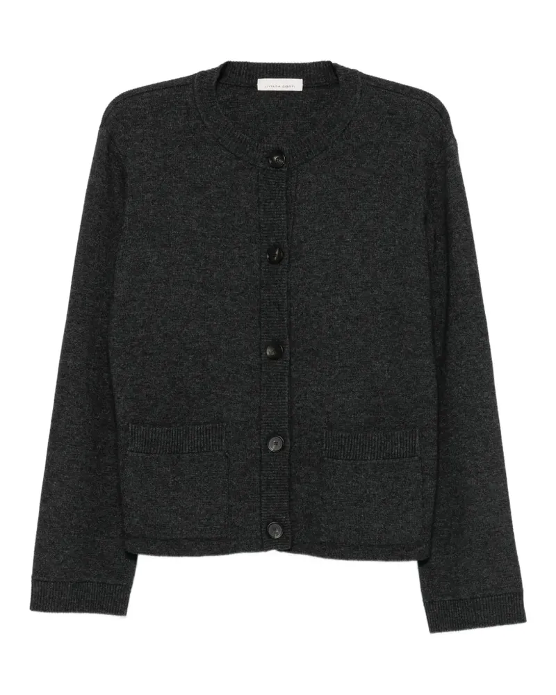 Liviana Conti Geknöpfter Cardigan mit aufgesetzten Taschen - Grau Grau