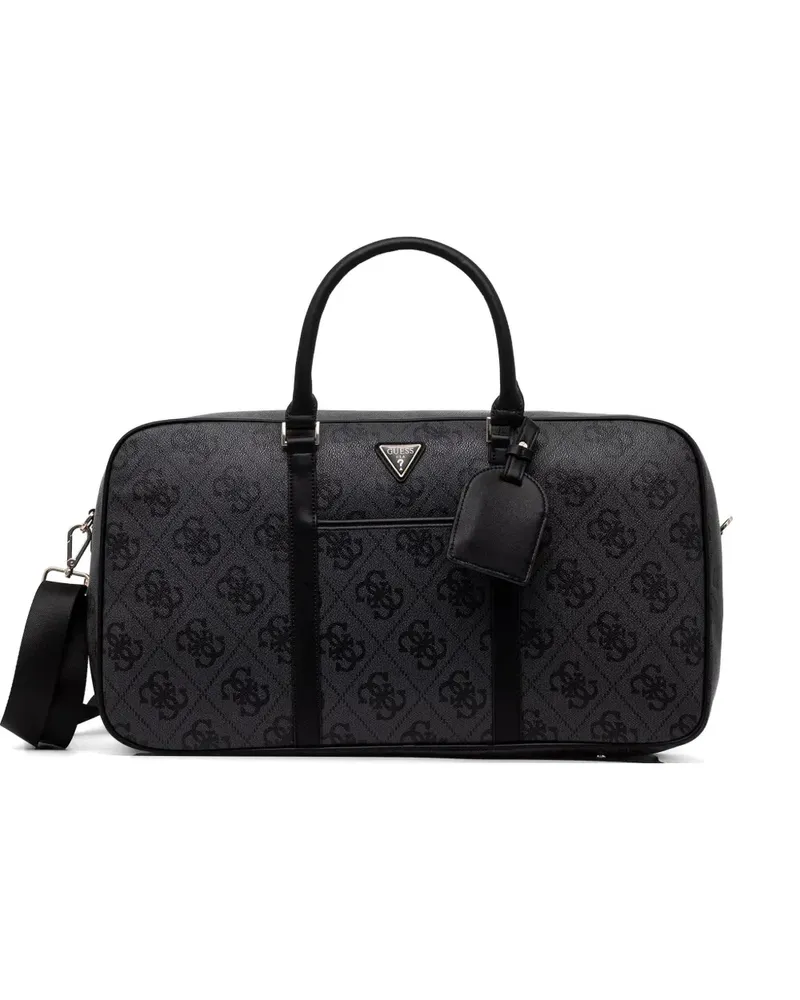 Guess Berta monogram-print logo-plaque luggage bag - Schwarz Schwarz