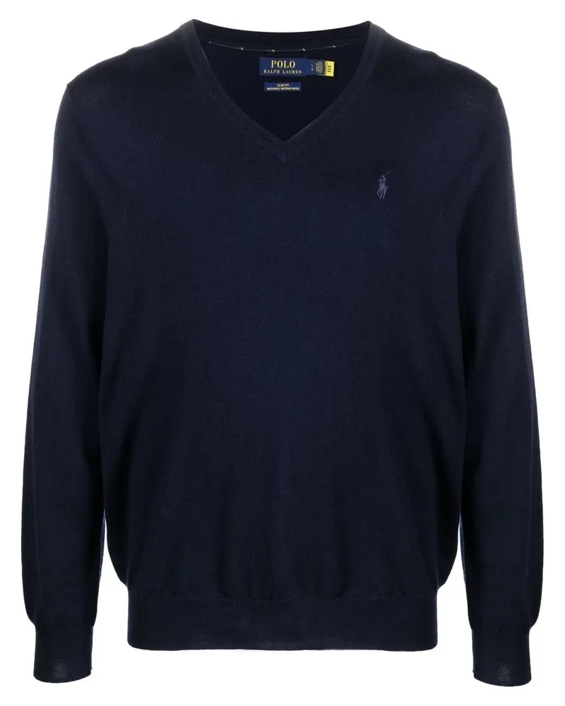 Ralph Lauren Pullover mit V-Ausschnitt - Blau Blau