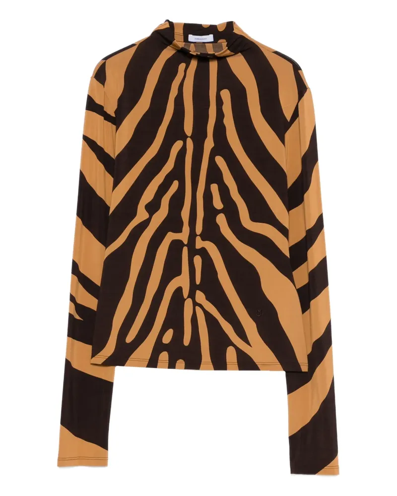 Ferragamo zebra print top - Braun Braun