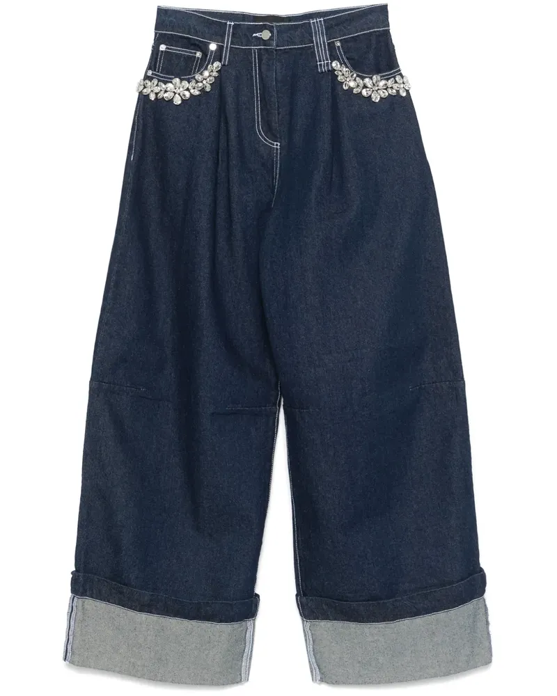 Simone Rocha Wide Puddle Jeans - Blau Blau