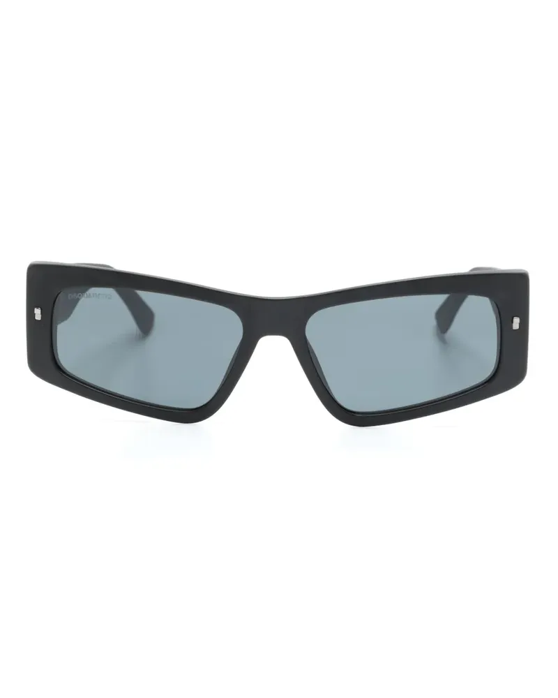 Dsquared2 Icon Sonnenbrille mit eckigem Gestell - Schwarz Schwarz