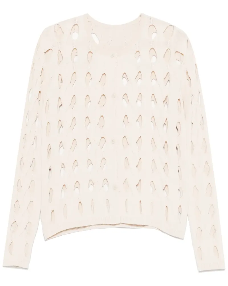 Pinko Cardigan mit Lochstrickmuster - Nude Nude