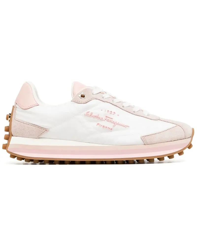 Ferragamo Sneakers mit Logo-Prägung - Weiß Weiß