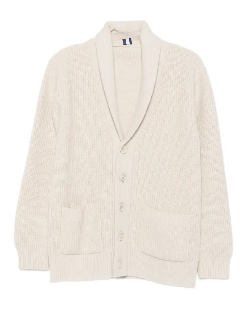 Fedeli Gerippter Cardigan mit Schalkragen - Nude Nude