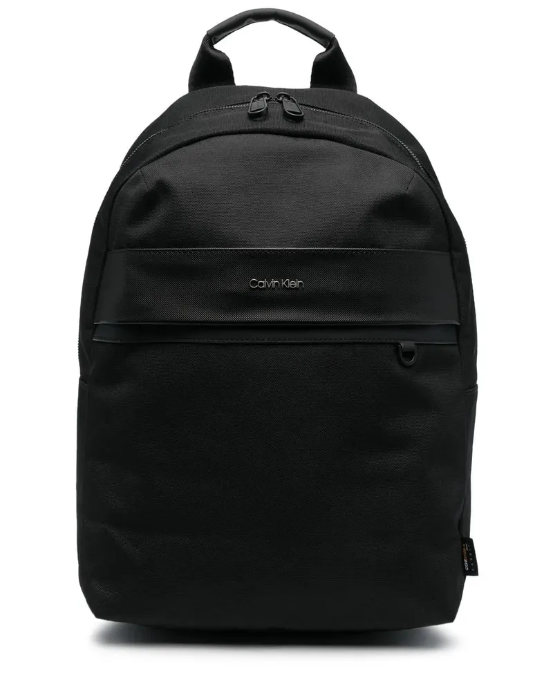 Calvin Klein Rucksack mit Logo-Schild - Schwarz Schwarz