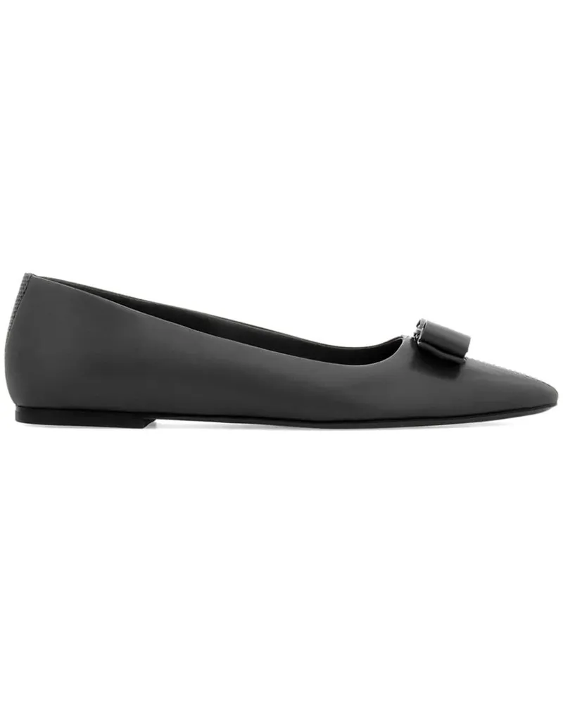 Ferragamo Ballerinas mit Vara-Schleife Schwarz