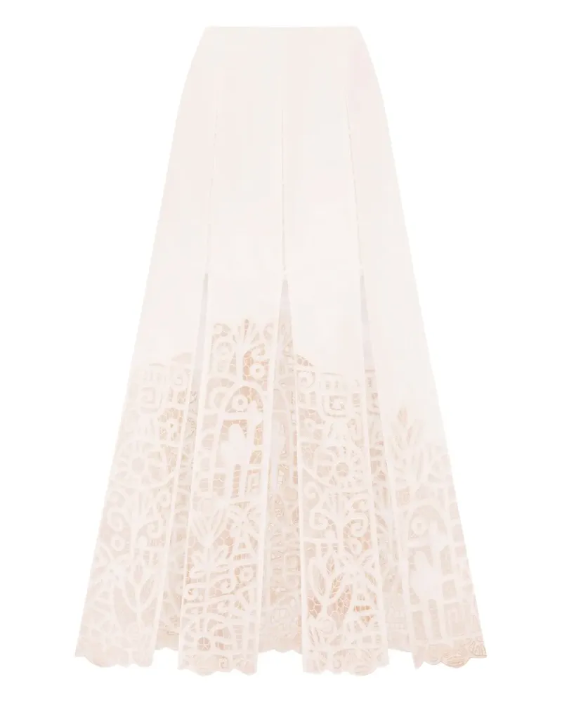 ALEMAIS Rosemary embroidered skirt - Weiß Weiß