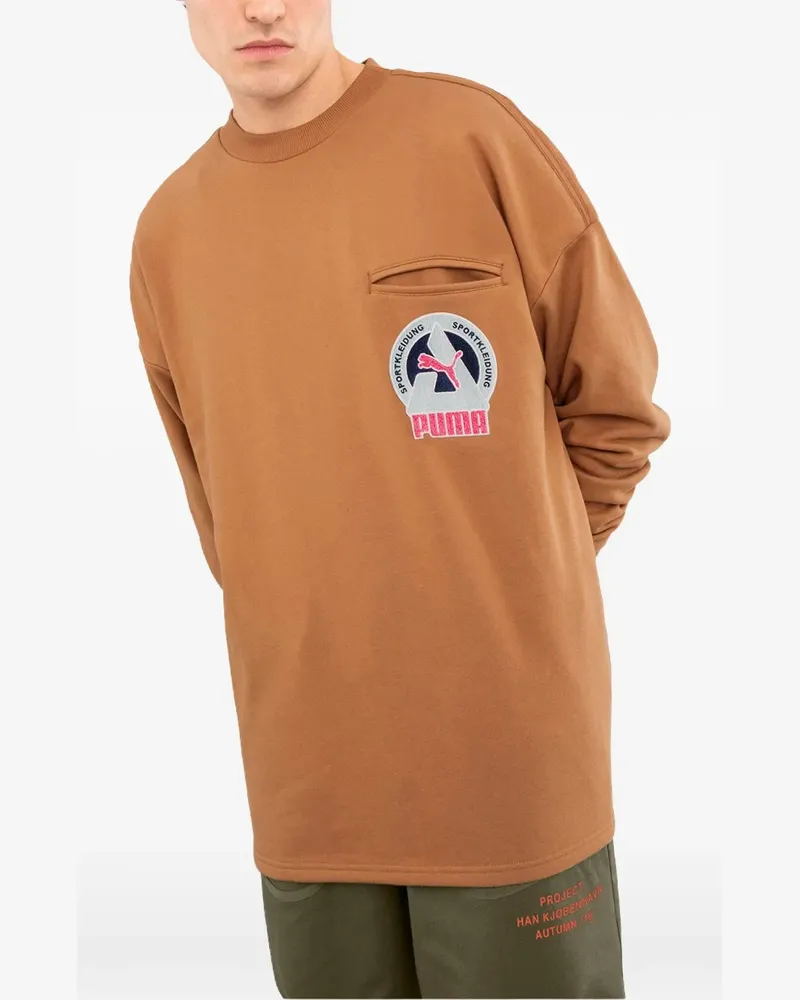 Puma Han Crew Sweatshirt mit Logo - Braun Braun