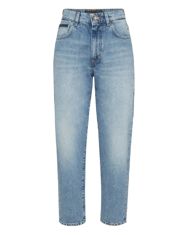Philipp Plein tapered cropped jeans - Blau Blau