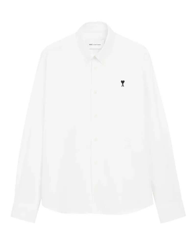 AMI Paris Geknöpftes Ami de Coeur Hemd - Weiß Weiß