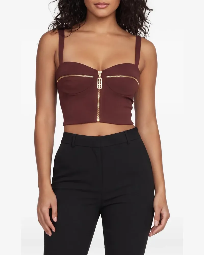 Elisabetta Franchi Bustier-Top mit Reißverschluss - Rot Rot