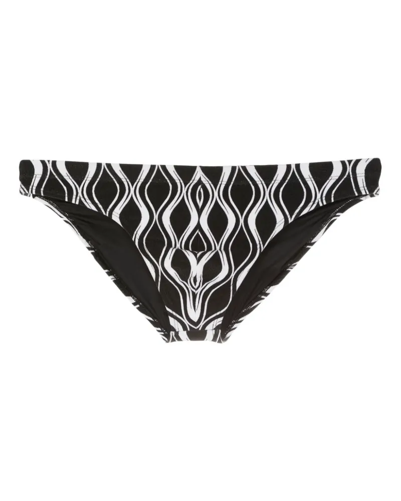 Amir Slama Badehose mit grafischem Print - Schwarz Schwarz