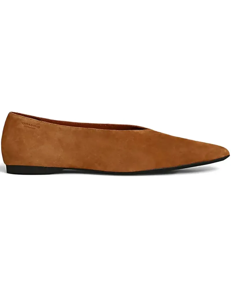 Vagabond Hermine Ballerinas aus Wildleder mit spitzer Kappe - Nude Nude