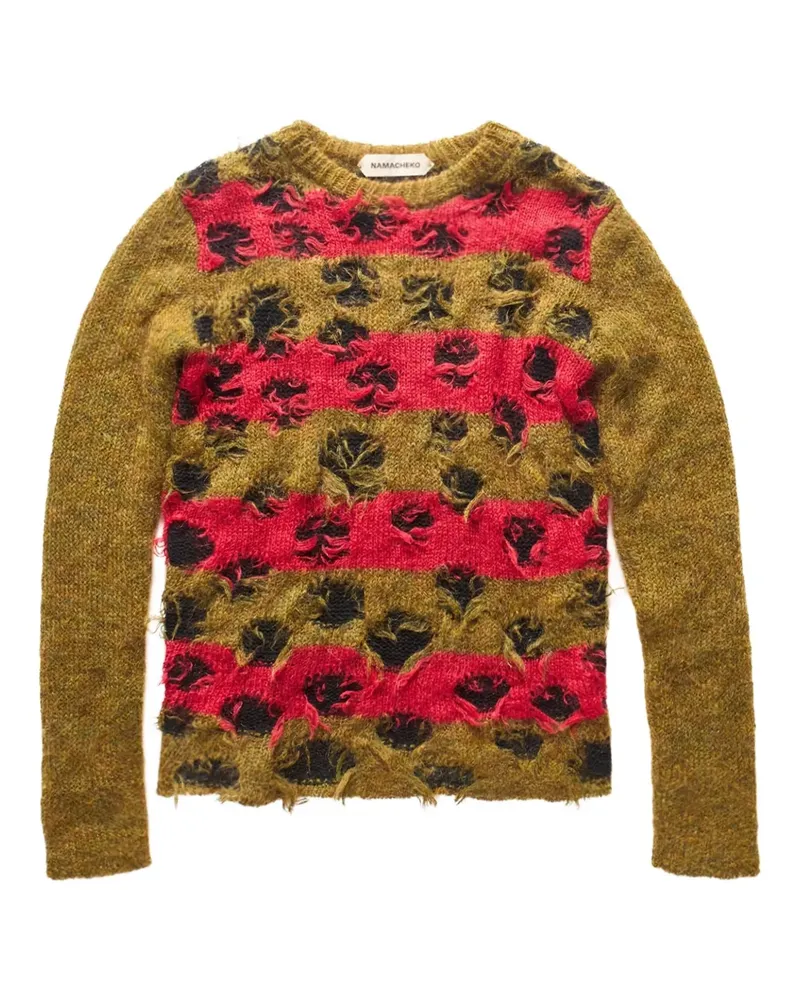 Namacheko Intarsien-Pullover in "Green" - Grün Grün