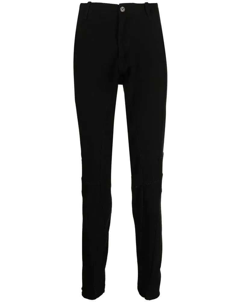 Masnada Tapered-Hose mit Waffelstrick-Muster - Schwarz Schwarz