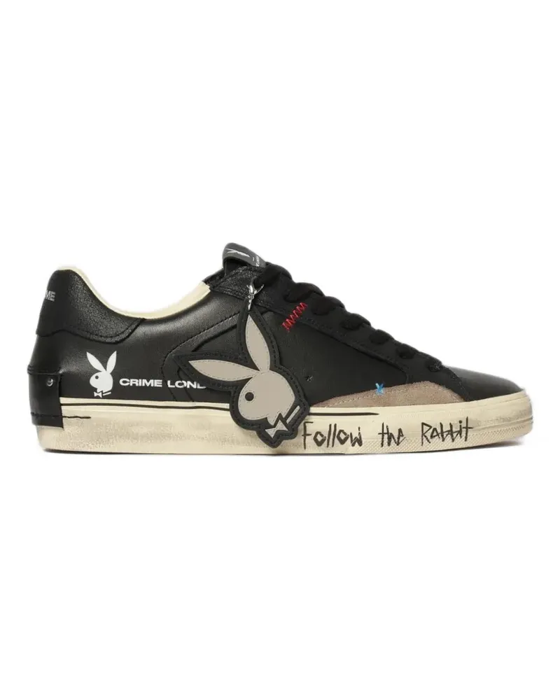 Crime x Playboy Follow The Rabbit logo-print sneakers - Schwarz Schwarz