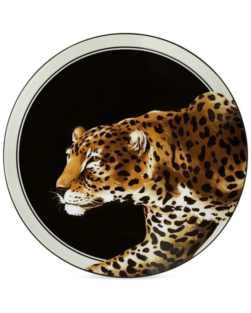 Dolce & Gabbana Teller mit Leoparden-Print (2er-Set) - Weiß Weiß