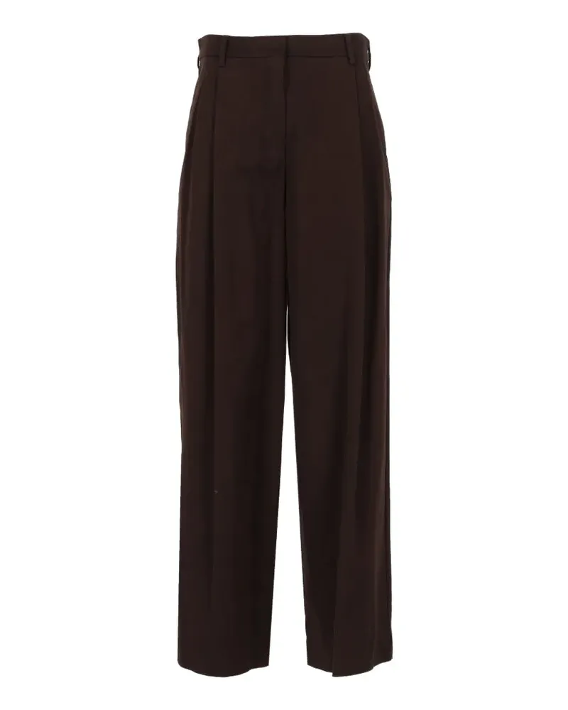Max Mara Alpino Hose mit doppelter Falte - Braun Braun
