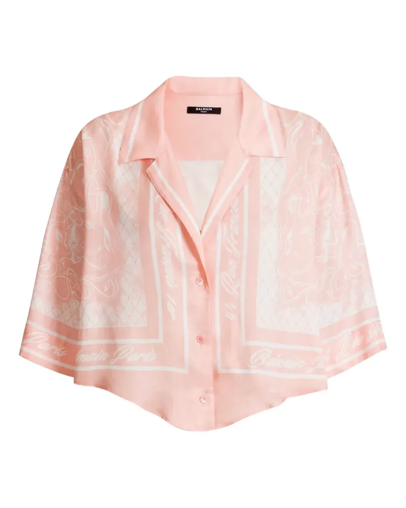 Balmain printed Foulard pyjama shirt - Rosa Rosa