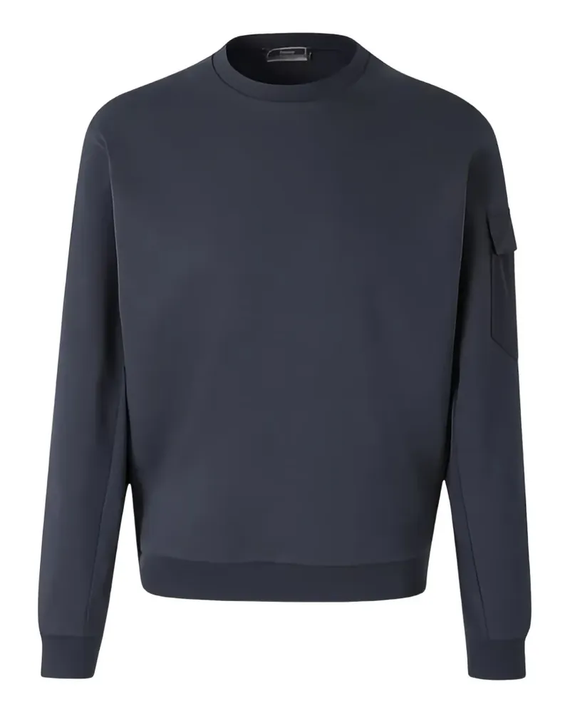 Herno flap-pocket crew-neck sweatshirt - Blau Blau