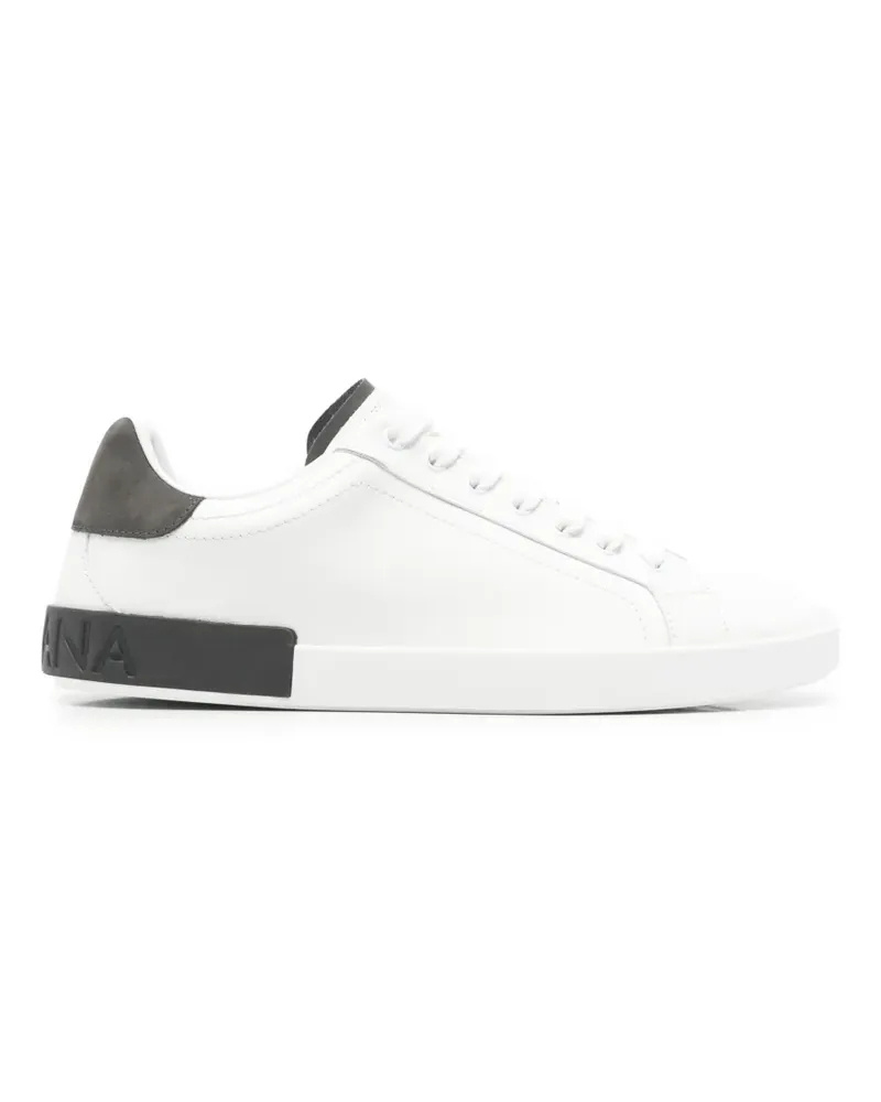 Dolce & Gabbana Sneakers mit Logo-Schild - Weiß Weiß