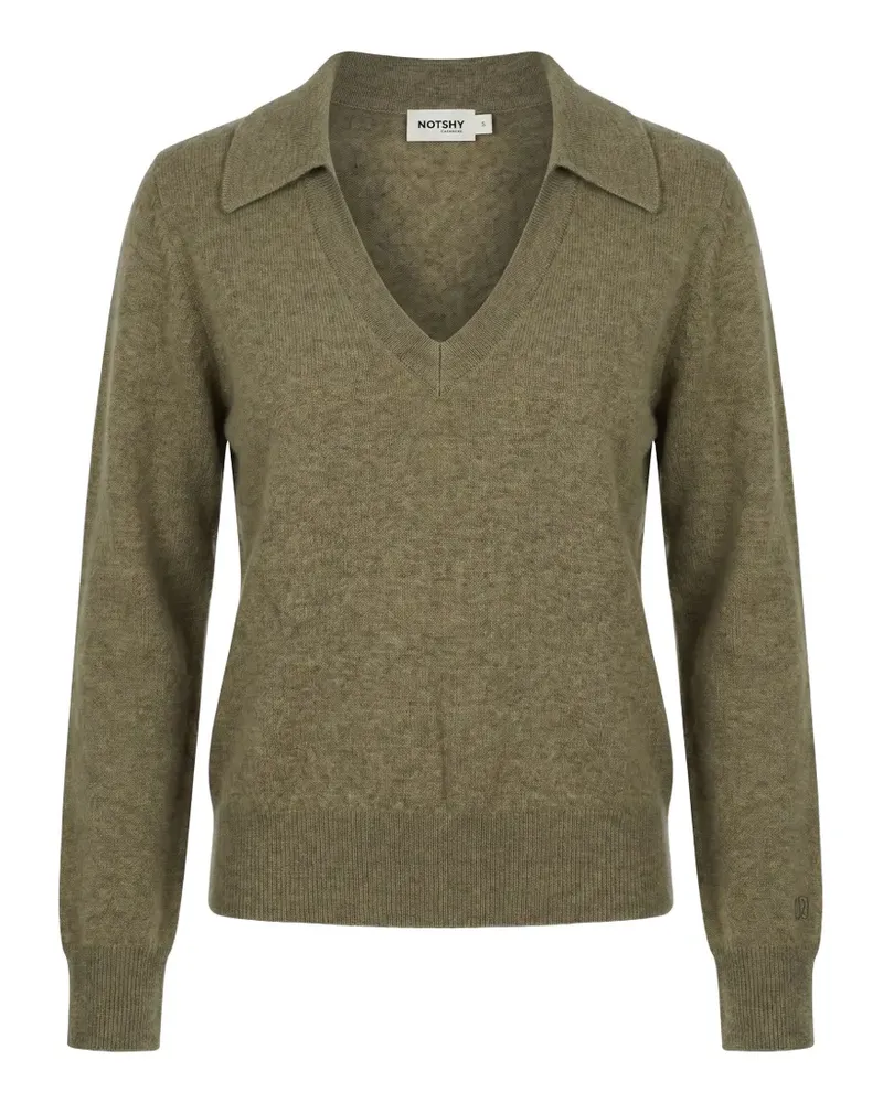 Not Shy Palmer V-neck cashmere sweater - Grün Grün