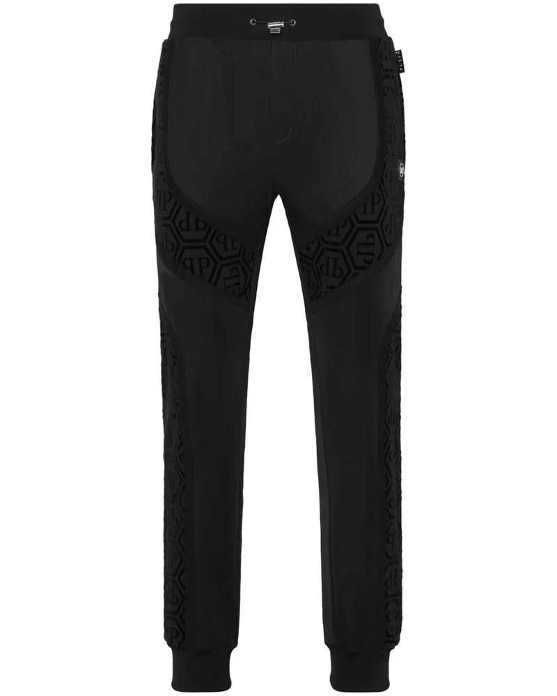 Philipp Plein Jogginghose mit Logo-Patch - Schwarz Schwarz