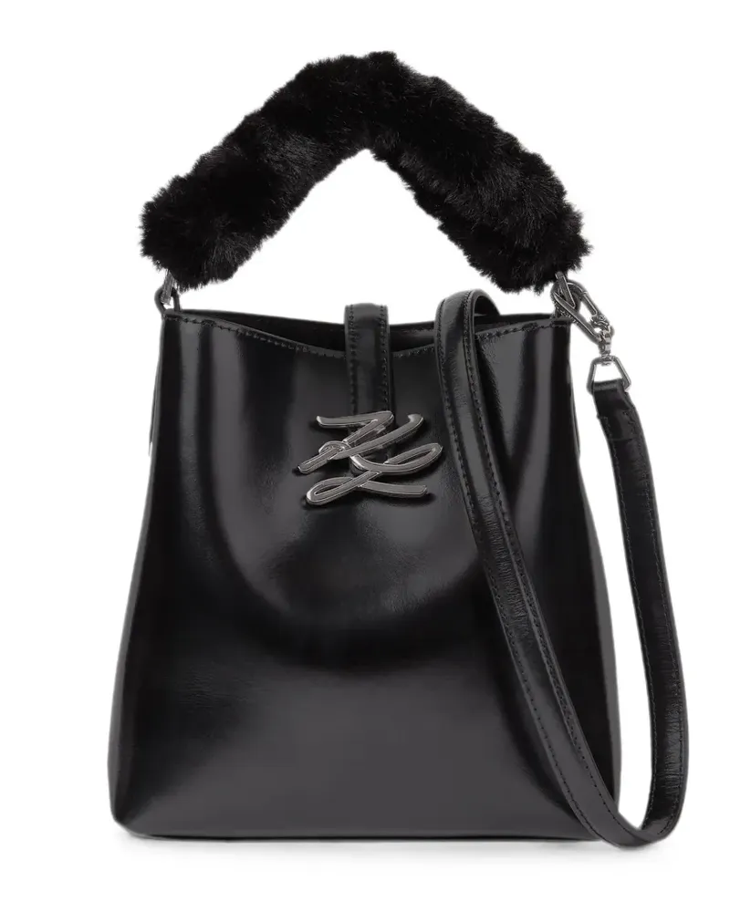 Karl Lagerfeld Kleine K/Autograph Beuteltasche - Schwarz Schwarz
