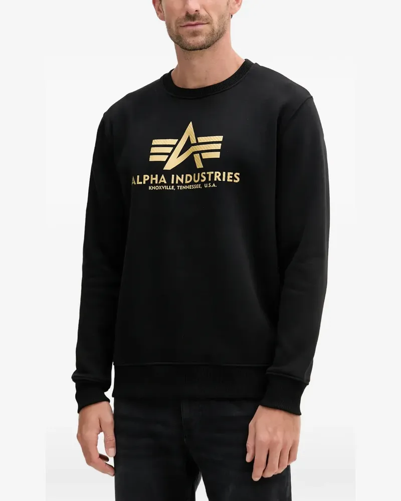 Alpha Industries logo-print sweatshirt - Schwarz Schwarz