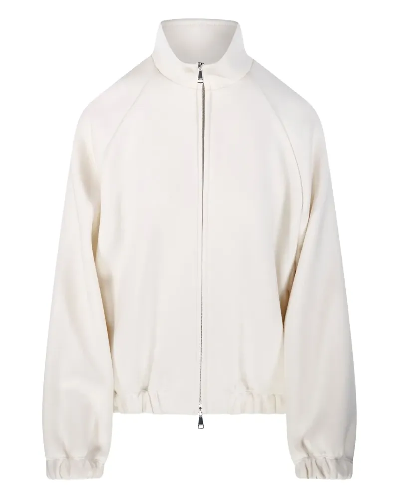 Max Mara Jacke mit Reißverschluss - Weiß Weiß