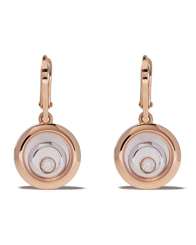 Chopard 18kt Happy Spirit Rot- und Weißgoldohrringe mit Diamanten - Rosa Rosa